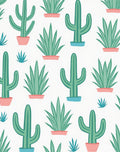 Green Cactus And Succulent Garden Rug