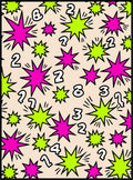 Pop Hot Pink Lime Numbers Explosion Rug