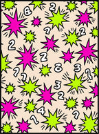 Pop Hot Pink Lime Numbers Explosion Rug