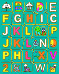Playful Alphabet Creatures Cartoon Rug