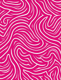 Vibrant Hot Pink Swirl Stripe Rug