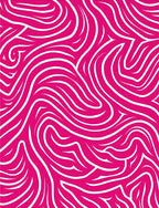 Vibrant Hot Pink Swirl Stripe Rug
