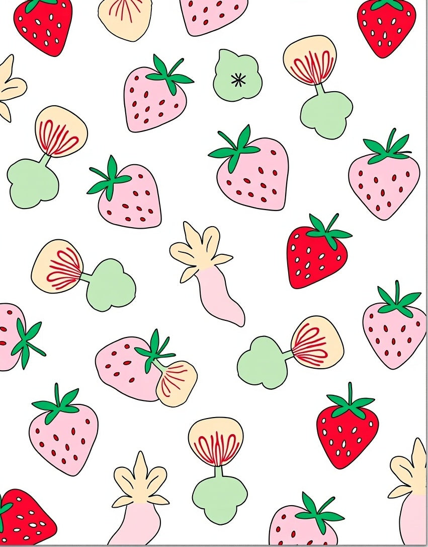 Sweet Strawberry Cloud Garden Rug