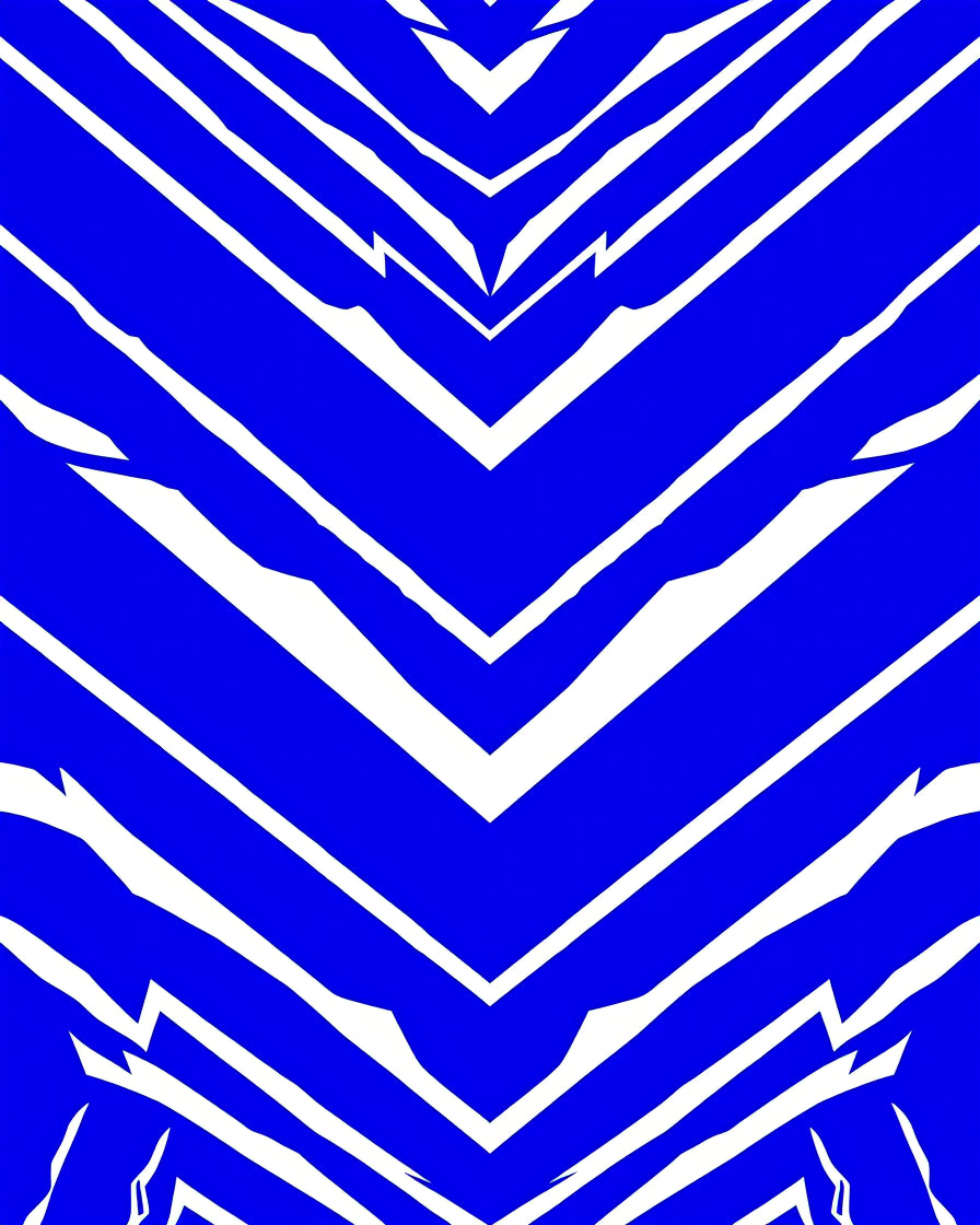 Bold Cobalt Broken Chevron Rug