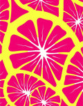 Vibrant Pink Citrus Slice Graphic Rug