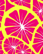 Vibrant Pink Citrus Slice Graphic Rug