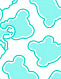 Aqua White Cloud Patches Rug