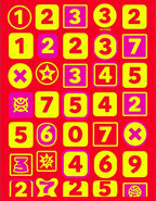 Bright Red Yellow Pop Numbers Rug