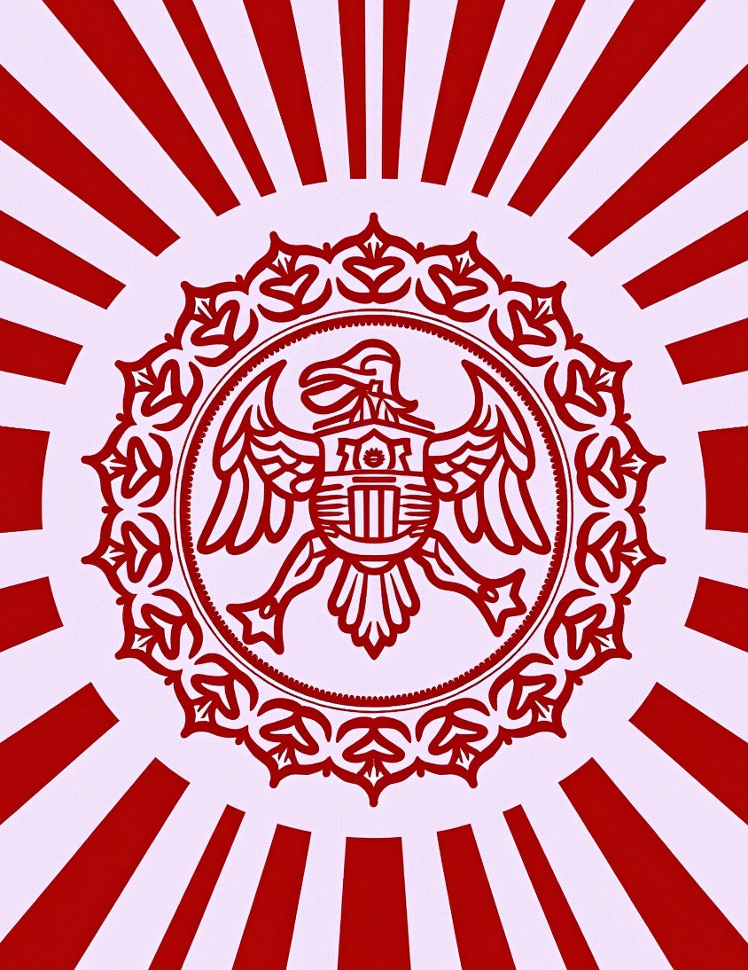 Crimson Eagle Sunburst Medallion Rug