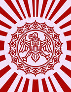 Crimson Eagle Sunburst Medallion Rug