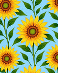 Golden Sunflower Botanical Meadow Rug