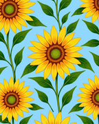 Golden Sunflower Botanical Meadow Rug