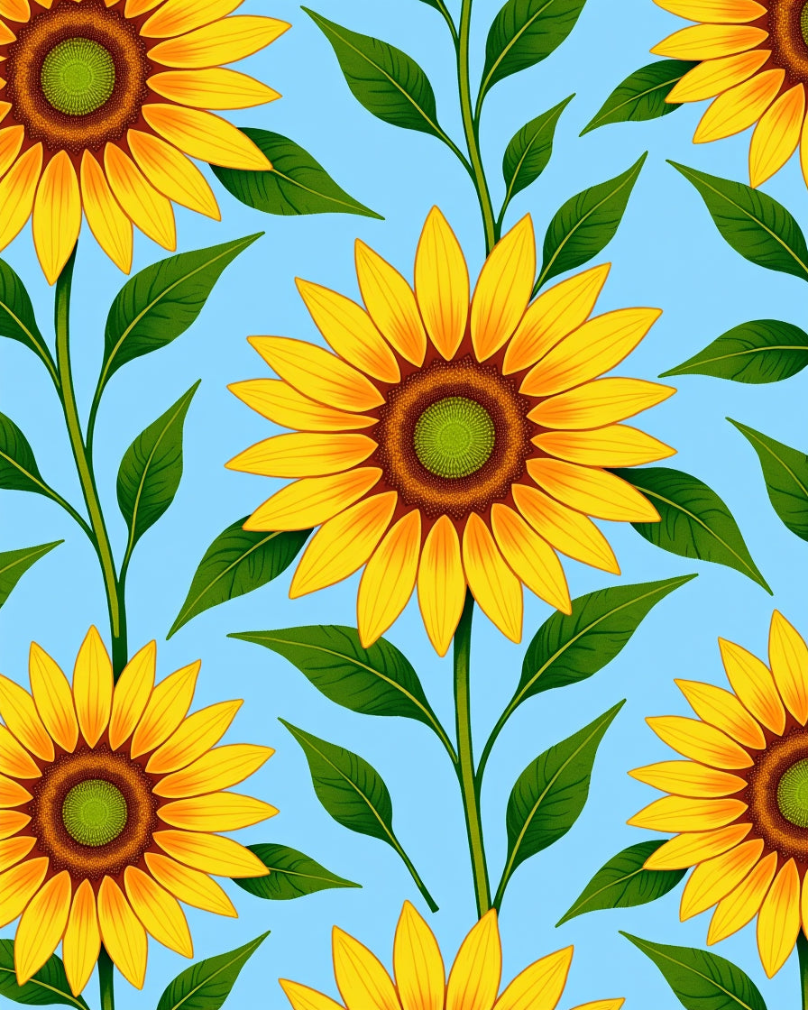 Golden Sunflower Botanical Meadow Rug