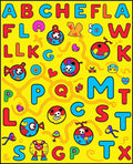 Playful Alphabet Animals Yellow Rug