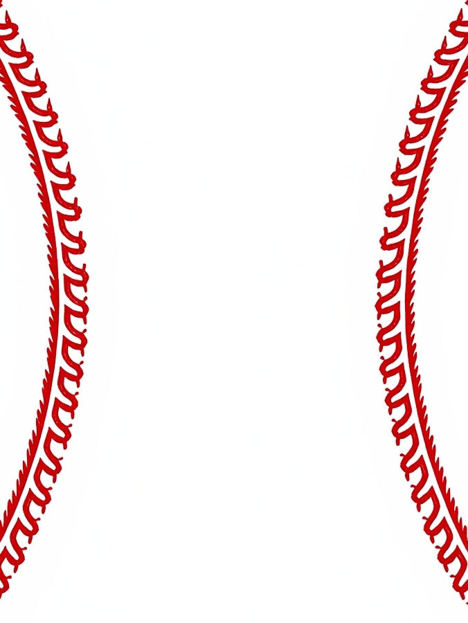 Red Baseball Stitching Border Rug