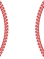 Red Baseball Stitching Border Rug