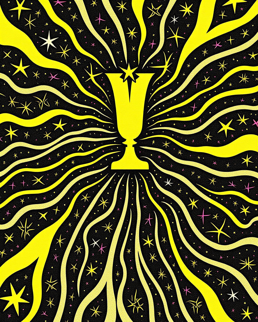 Yellow Trophy Starburst Radiance Rug