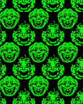 Vibrant Neon Screaming Face Horror Rug