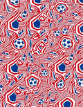 Red White Blue Football Chaos Rug