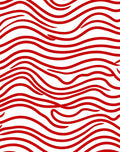 Crimson Wavy Stripe Rug