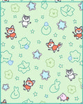 Whimsical Fox and Flower Scatter Rug