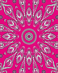 Vibrant Pink Intricate Floral Medallion Rug