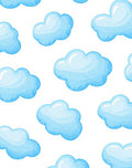 Whimsical Blue Cloud Sky Rug