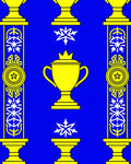Blue Gold Trophy Star Medallion Rug
