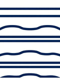 Navy Blue Horizontal Stripe Wave Rug