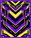 Electric Yellow Purple Sharp Chevron Rug