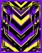 Electric Yellow Purple Sharp Chevron Rug