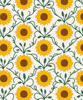 Golden Yellow Sunflower Vine Garden Rug
