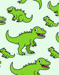 Playful Green Dinosaur Repeat Rug