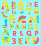 Playful Alphabet Splash Graphic Rug