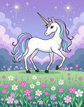 Magical Unicorn Field Pastel Dream Rug
