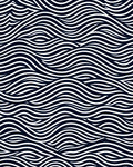 Dark Blue White Flowing Wave Rug
