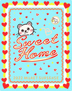 Cute White Mouse Hearts Sweet Home Rug