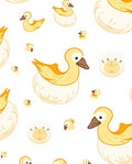 Yellow Ducklings And Mother Ducks Rug