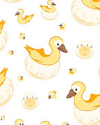 Yellow Ducklings And Mother Ducks Rug