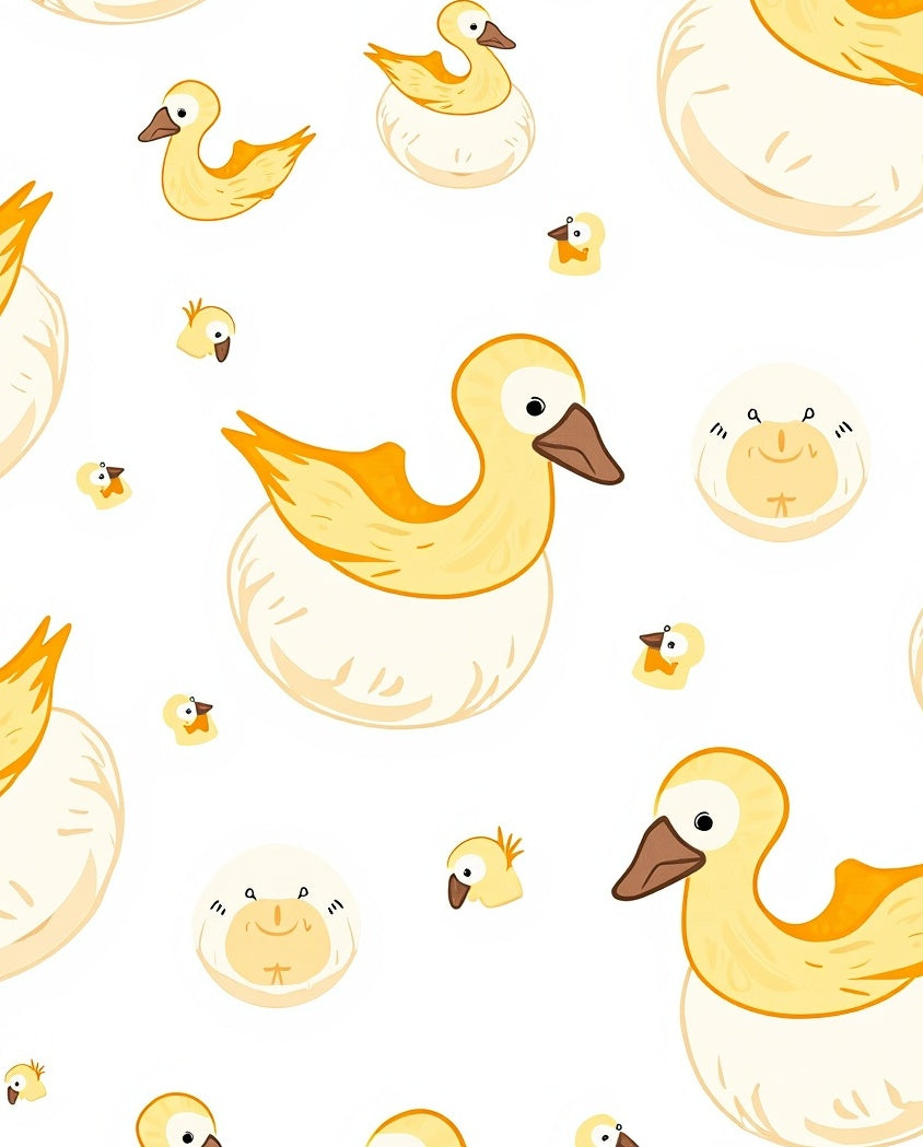 Yellow Ducklings And Mother Ducks Rug