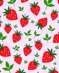 Sweet Red Strawberry Leaf Scatter Rug