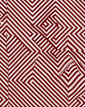 Crimson Maze Geometric Abstract Rug