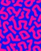 Vibrant Pink Abstract Splatter Rug