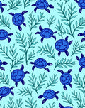 Blue Turtle Marine Foliage Charm Rug