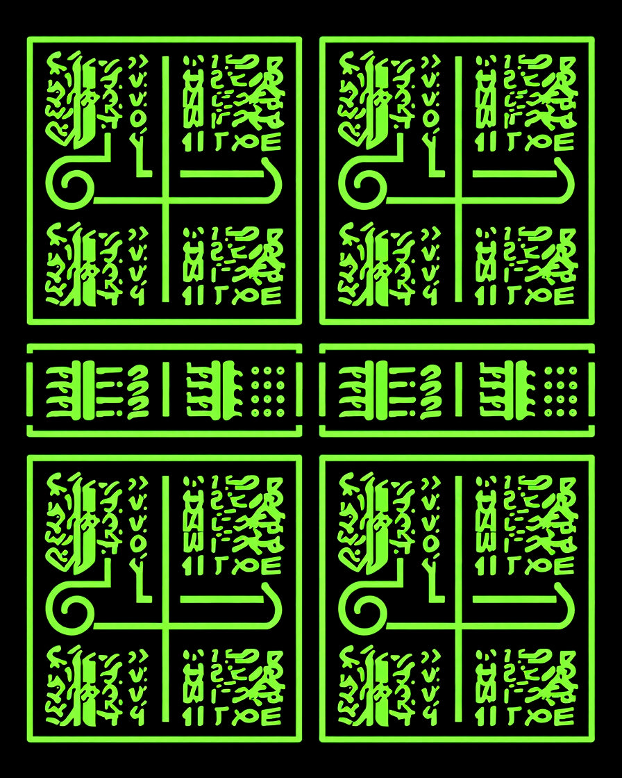 Abstract Neon Green Geometric Squares Rug