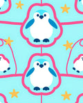 Whimsical Blue Penguin Star Rug