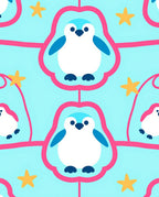 Whimsical Blue Penguin Star Rug