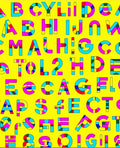 Bold Alphabet Blocks Colorful Rug