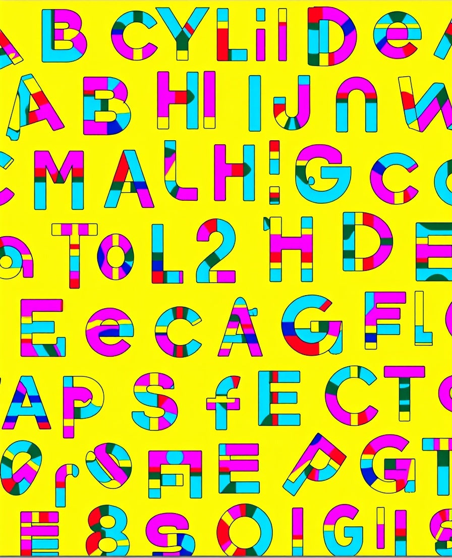 Bold Alphabet Blocks Colorful Rug