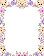 Cute Puppy Floral Accent Rug
